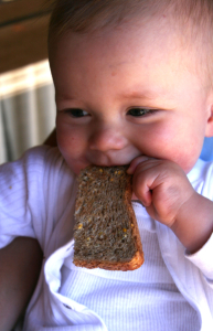 B eating toast